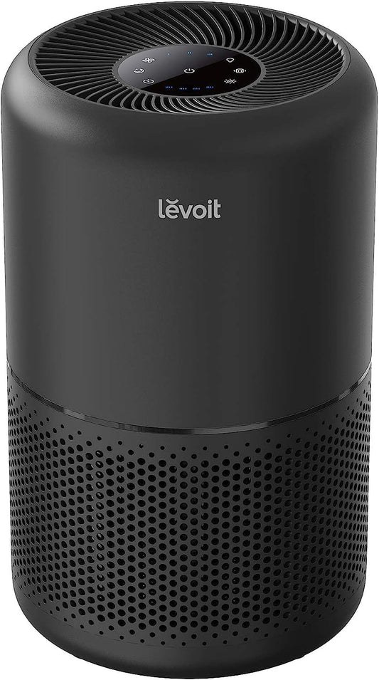 LEVOIT Air Purifier for Home Allergies Pets Hair in Bedroom, Covers Up to 1095 ft² by 45W High Torque Motor, 3-in-1 Filter with HEPA Sleep Mode, Remove Dust Smoke Pollutants Odor, Core300-P, Black